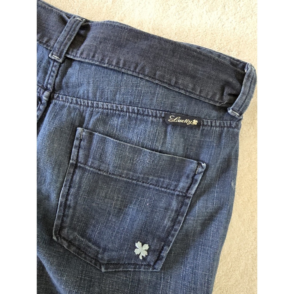 Lucky Brand Womens Pleated Denim Jean Shorts Size 8/29 with Belt - Picture 5 of 6